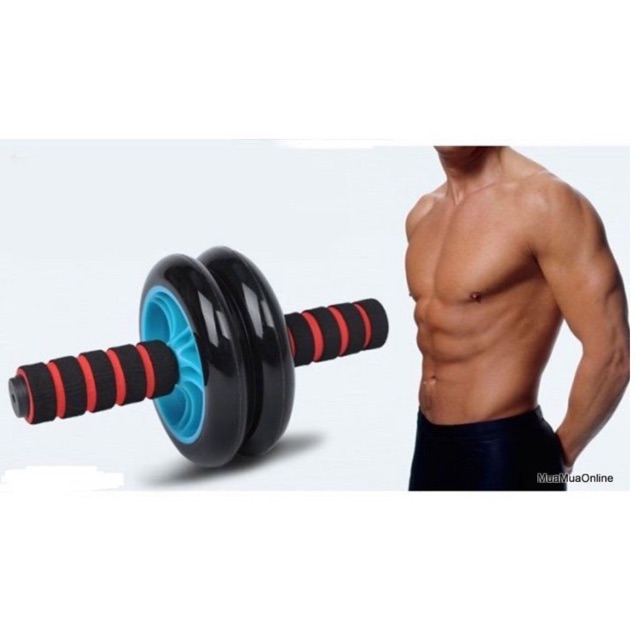 Con lăn tập cơ bụng{Thiết kế bánh xe trơn bóng giúp hạn chế được ma sát lúc tập luyện}