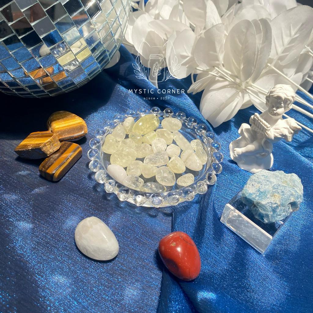 Set đá may mắn cho Song Tử, đá thạch anh, đá thanh tẩy bài Tarot, đá phong thuỷ