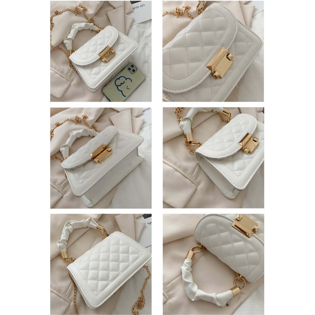 [Hot Sale] Túi Đeo Chéo Quai Nhúm Túi Xách Nữ Phong Cách Hàn Quốc Màu Đen, Trắng, Vàng, Tím Xanh Siêu Đẹp TXQN | BigBuy360 - bigbuy360.vn