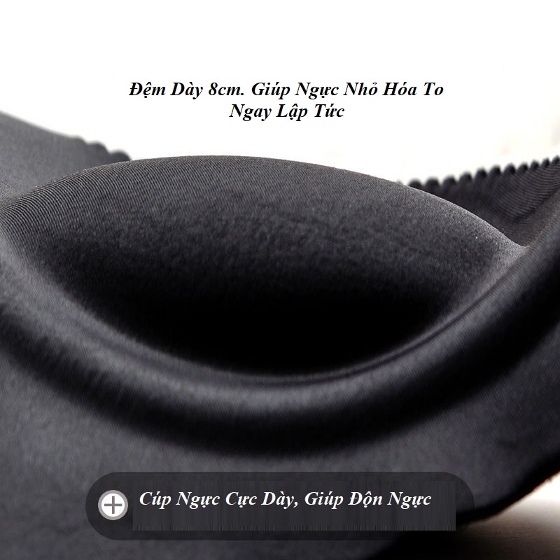 Áo lót nữ đúc su non không gọng đệm siêu dày 8cm độn ngực 2562