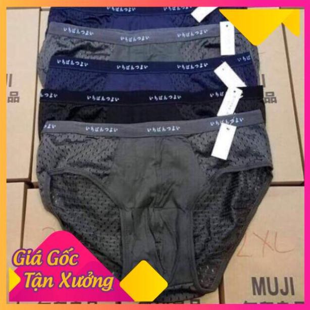 Combo 2 QUẦN SỊP TAM GIÁC MUJI THÔNG HƠI,QUẦN SỊP NAM,QUẦN LÓT NAM,QUẦN LÓT TAM GIÁC