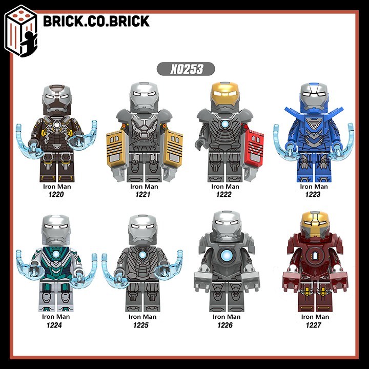 Iron Man Giáp cực đẹp MK50 MK32 Đồ chơi Lắp ráp Siêu Anh Hùng Người Sắt Minifigure Super Hero X0253