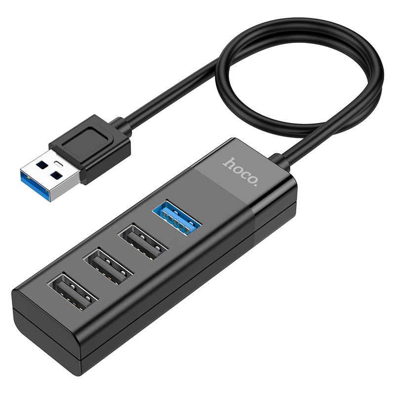 ⚡SIÊU TIỆN LỢI⚡ BỘ CHIA CỔNG USB HOCO HB25 4 cổng USB 3.0 Bộ Hub 4 cổng hỗ trợ truyền dữ liệu nhanh - CHÍNH HÃNG