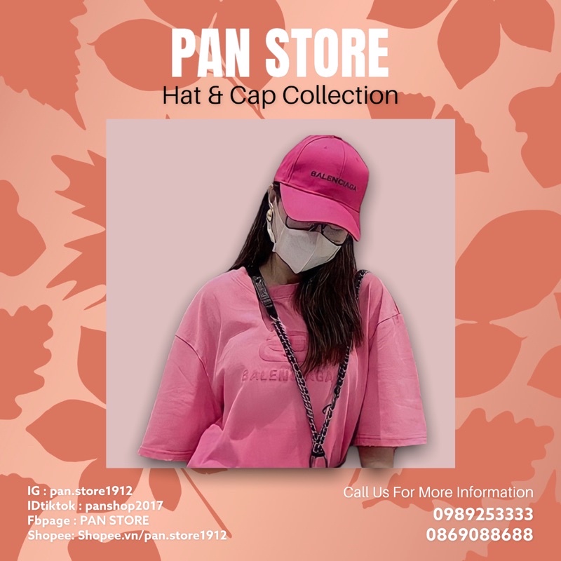 Nón kết mũ lưỡi trai nam nữ BALENCIA 100% contton freesize,unisex thời trang,trending