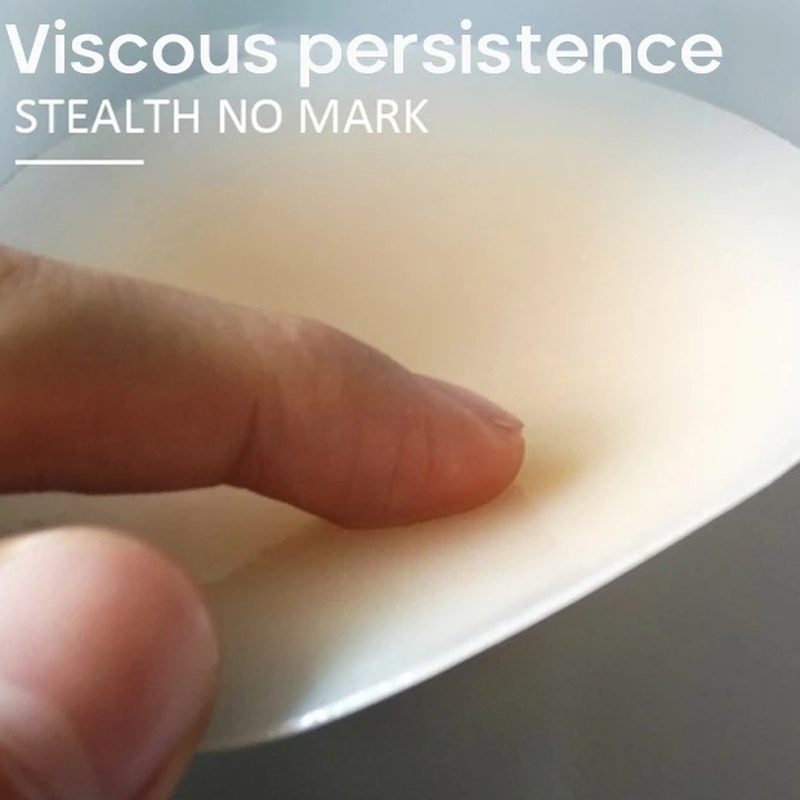 Bộ 2 Miếng Dán Ngực Silicone Vô Hình Tái Sử Dụng Không Để Lại Dấu Vết Chất Lượng Cao