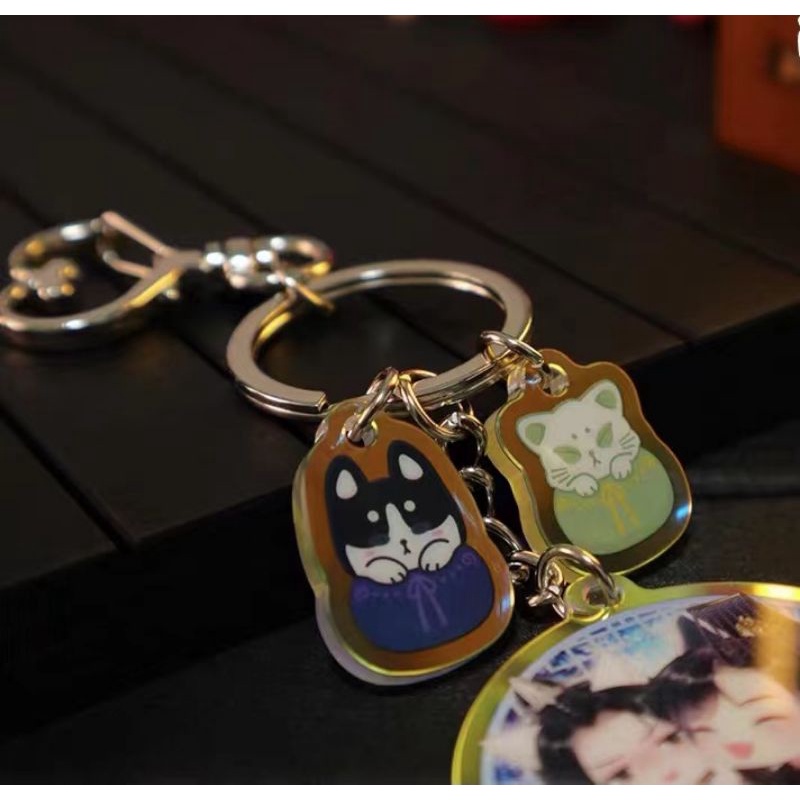 Móc khoá hologram Husky Và Sư Tôn Mèo Trắng Của Hắn, chính hãng Mofan