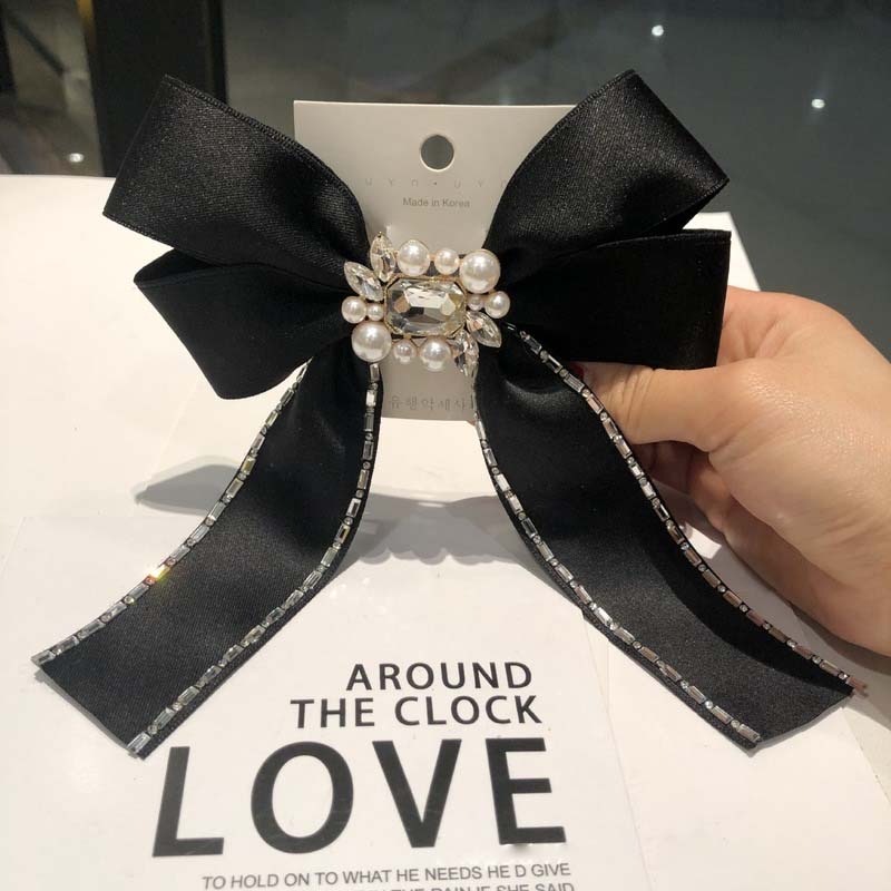 Kẹp Tóc Hình Nơ Đính Ngọc Trai Thời Trang Cho Nữ