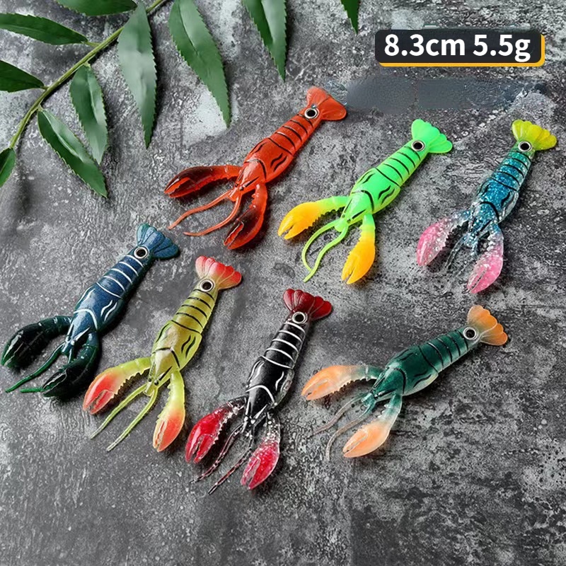 Mồi Tôm Giả Câu Cá Bằng Nhựa Mềm 8.3cm5.5g
