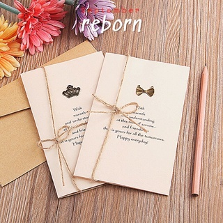 Thiệp giấy kraft phong cách vintage, thiệp chúc mừng giáng sinh, sinh nhật đẹp