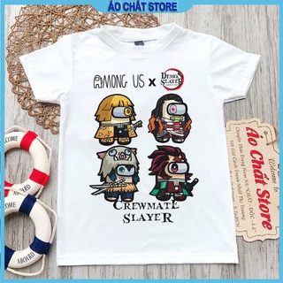 Áo thun Among Us Crewmate Slayer siêu đẹp | Áo Among Us skin Kimetsu no Yaiba KY22 | Áo Chất Store