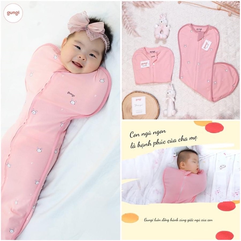 Gungi - Túi ngủ organic cotton giúp bé ngủ ngon không giật mình