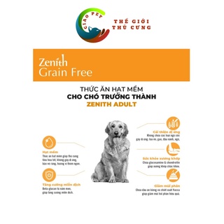 [1.2kg] Thức ăn cho chó - HẠT MỀM ZENITH (giành cho mọi giống chó và lứa tuổi) | không dị ứng | phân không thối