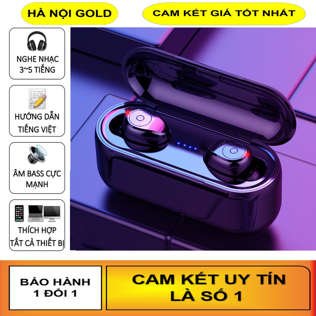 Tai Nghe Bluetooth Amoi F9 (Nhiều Bản), Tai Nghe Bluetooth 5.0, Tai Nghe Không Dây 5.0, Amoi F9, Amo