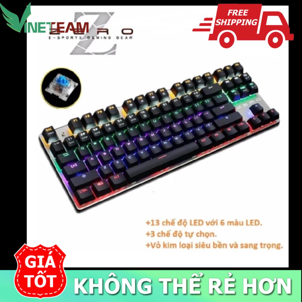 Chính hãngbàn phím cơ metoo zero tkl 87keys có led bản quốc tế.-dc2289