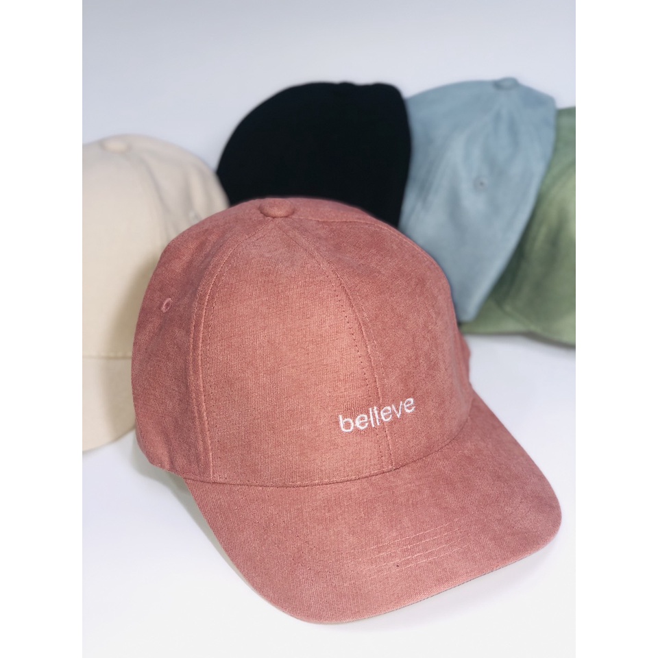 Mũ lưỡi trai - nón kết nhung thêu Believe dành cho nam nữ thời trang unisex mẫu mới nhất