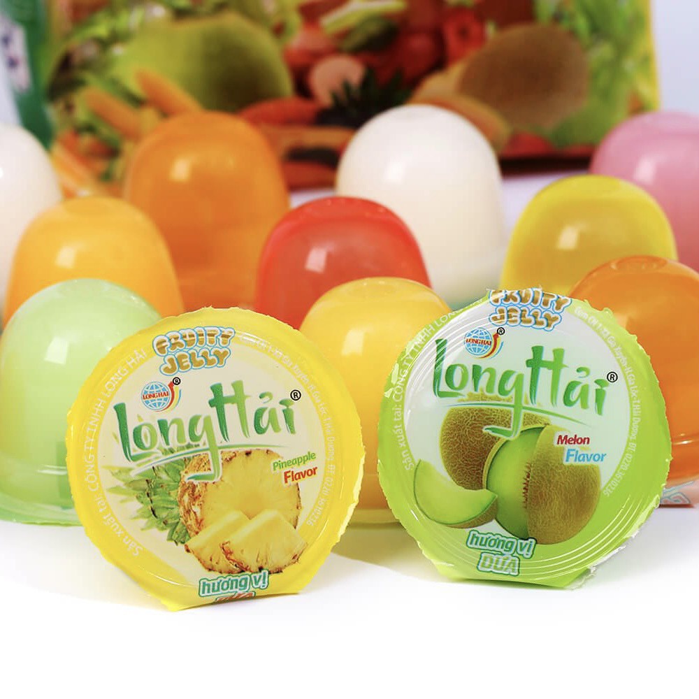 thạch rau câu long hải hương vị trái cây , vị caramel năng lượng cho cuộc vui bất tận gói 416g