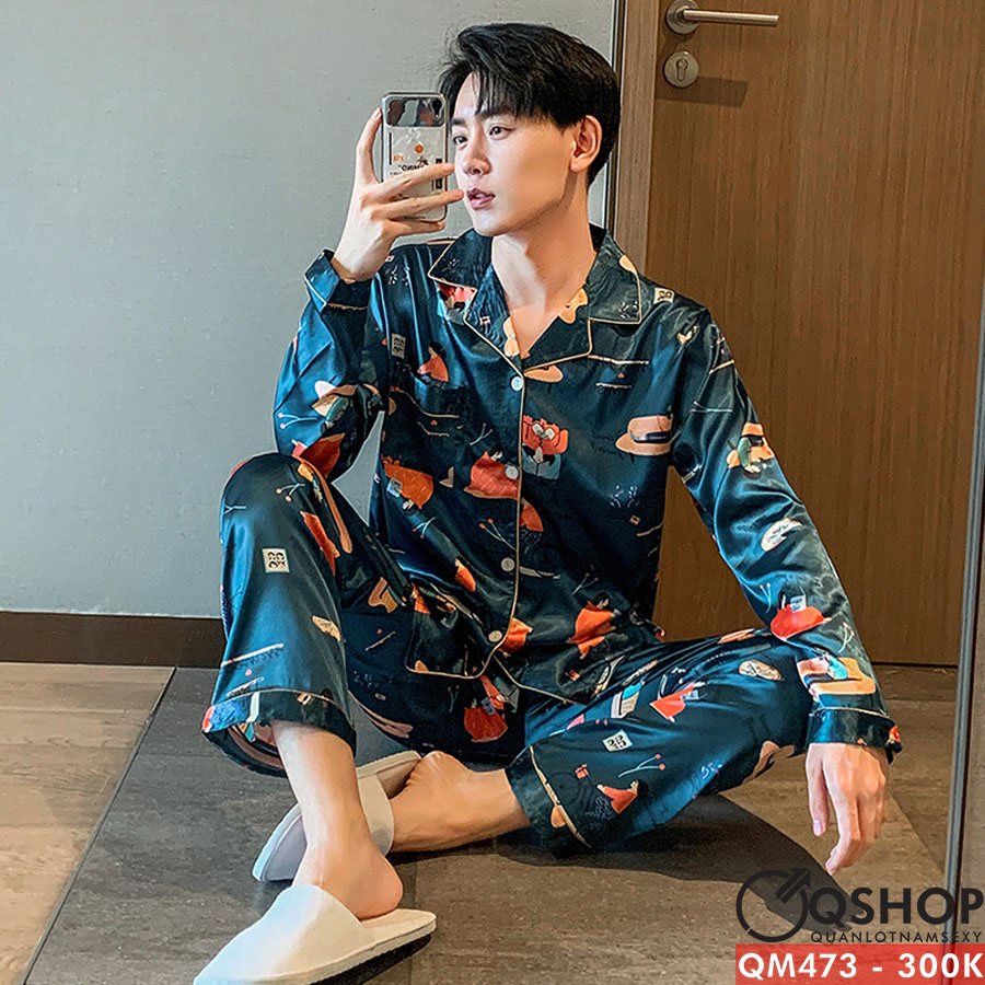 Bộ đồ pijama nam quần dài, tay dài QSHOP QM473-QM474