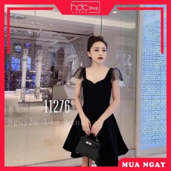 Đầm bigsize công sở - Đầm Bigsize phối tay voan 60-85 ký