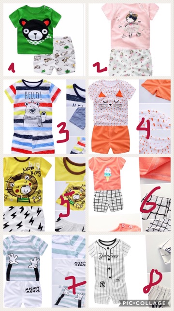 BỘ COTTON XUẤT HÀN bé trai/ bé gái