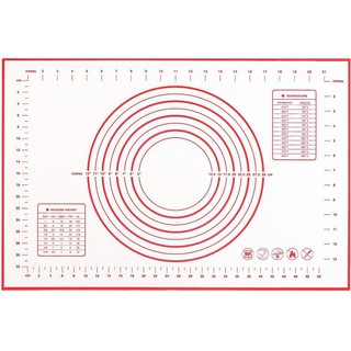 Thảm Nhào Bột Làm Bánh Silicon trắng đỏ
