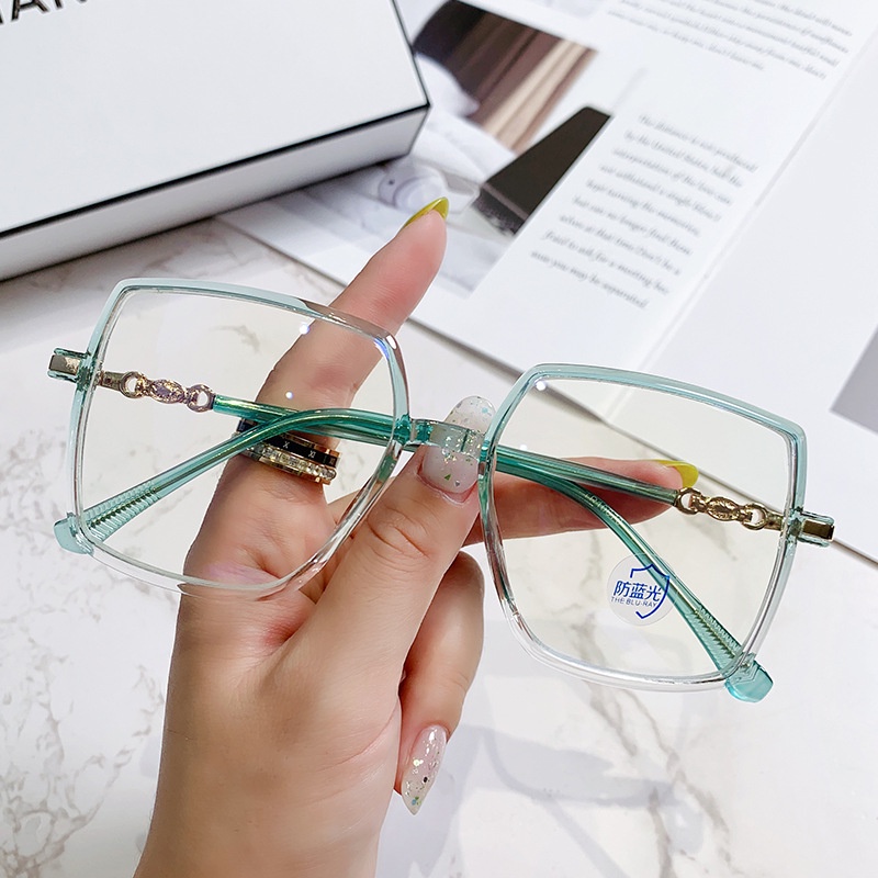 Mắt Kính Chống Ánh Sáng Xanh Chống Ánh Sáng Xanh Hình Đa Giác Thời Trang Cho Nam Nữ
