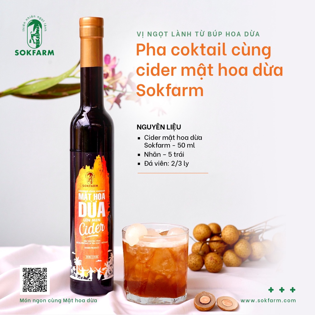 Mật hoa dừa lên men cider (Sokfarm) - 375ml