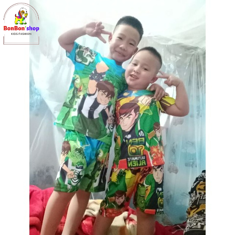 B10#quần áo cho bé trai 3 tuổi đến 7 tuổi có hình ben10, vải siêu mát