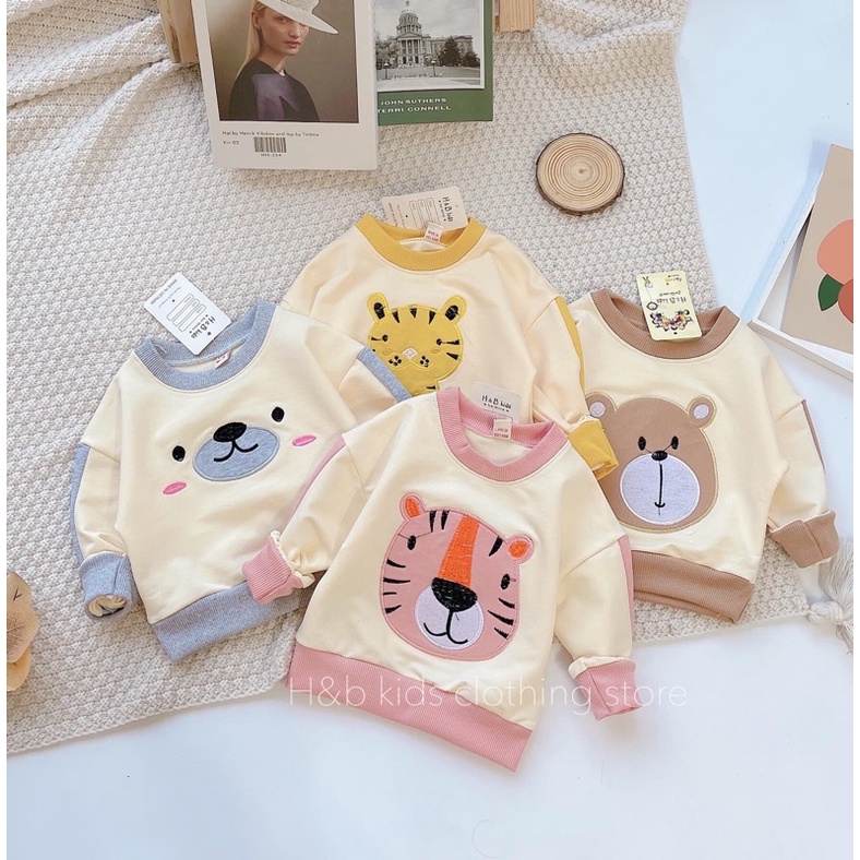 Bộ nỉ thêu hình thú siêu cute cho bé ( size 6-16kg)