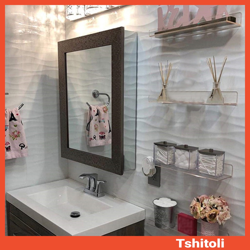 Giá Đỡ Trưng Bày Ảnh Bằng Acrylic Trong Suốt Sắp Xếp Gọn Gàng Cho Phòng Tắm