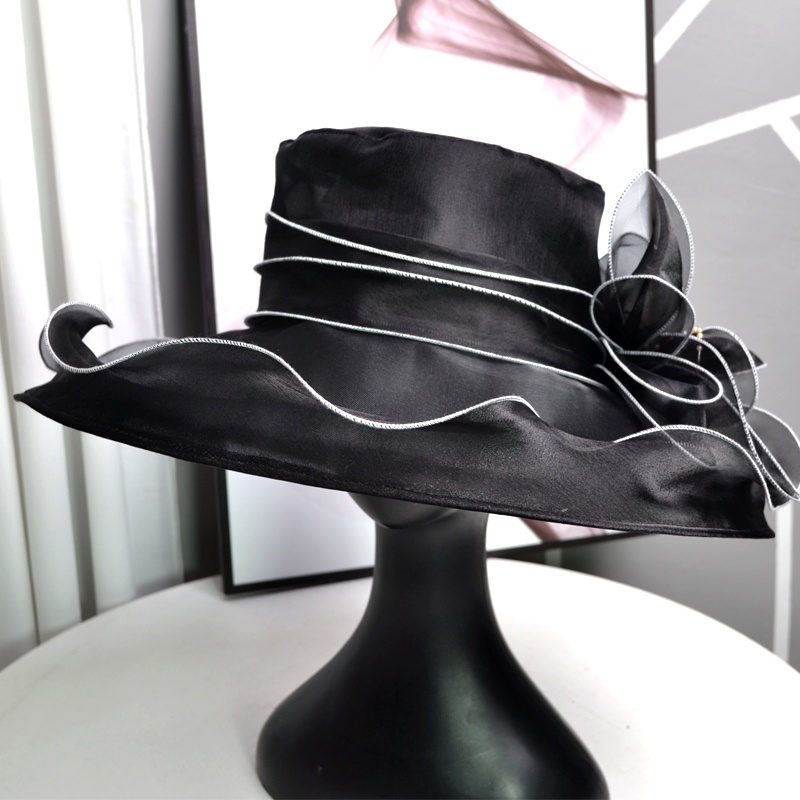 Nón Rộng Vành Phối Hoa Thời Trang Cho Nữ