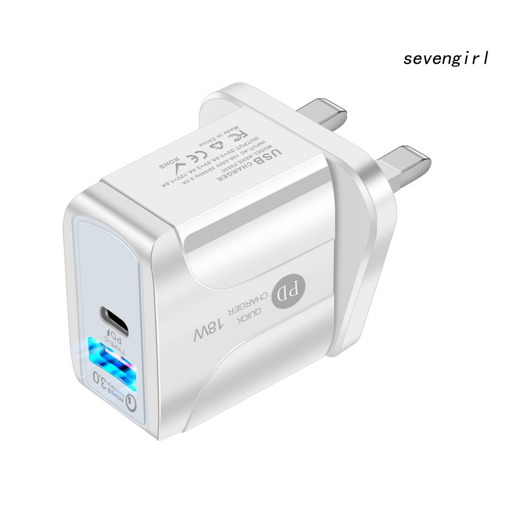 Bộ Sạc Nhanh Sev-Qc3.0 Pd 18w Cho Điện Thoại / Máy Tính Bảng