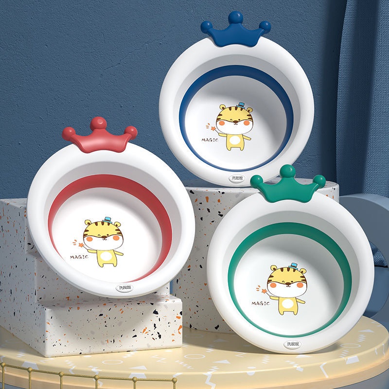 Chậu rửa mặt gấp gọn cho bé, chậu rửa có nhiều hình cho bé Trai/ Gái (KT: 30x30x10cm)