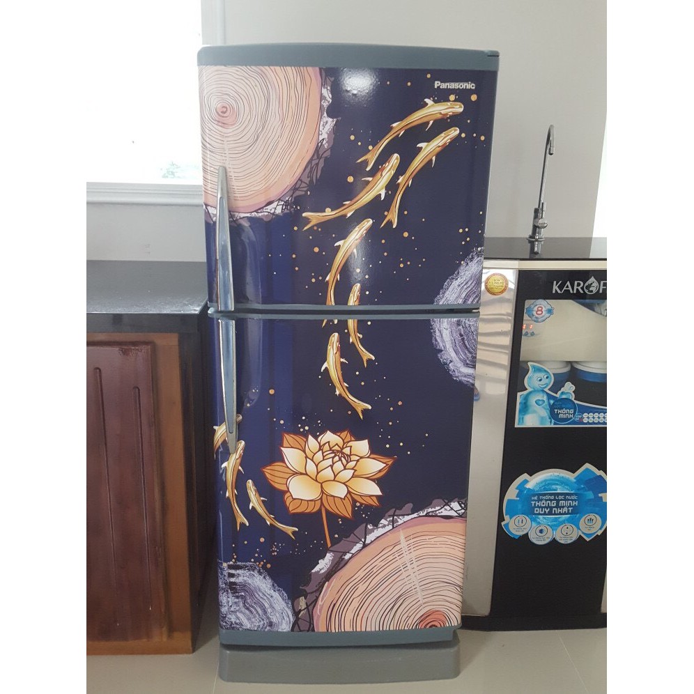 Sỉ -Lẻ Miếng dán tủ lạnh hình cá Chép Vàng ( Chất liệu cao cấp siêu bền)