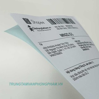 Giấy Decal A6 đế xanh / đế vàng [ xấp100 tờ]