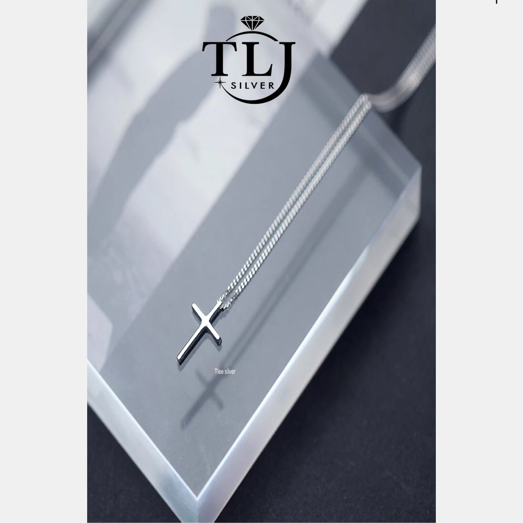 Dây chuyền bạc nữ TLEE mặt thánh giá trơn bạc Italy TleeJewerly D0168