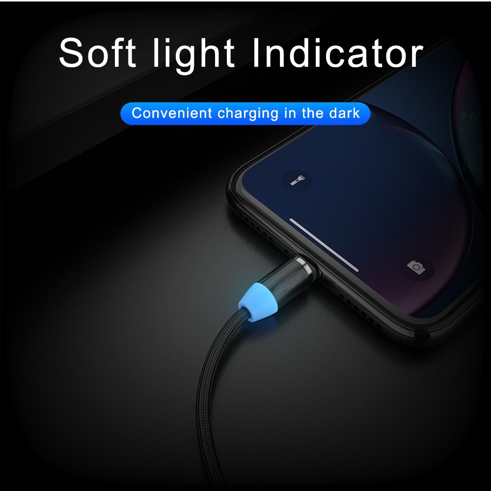 Cáp sạc USB loại C từ tính có đèn LED chỉ báo cho điện thoại