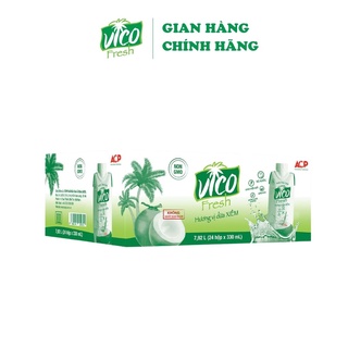 Nước dừa acp vico fresh hương vị xiêm - thùng 24 hộp