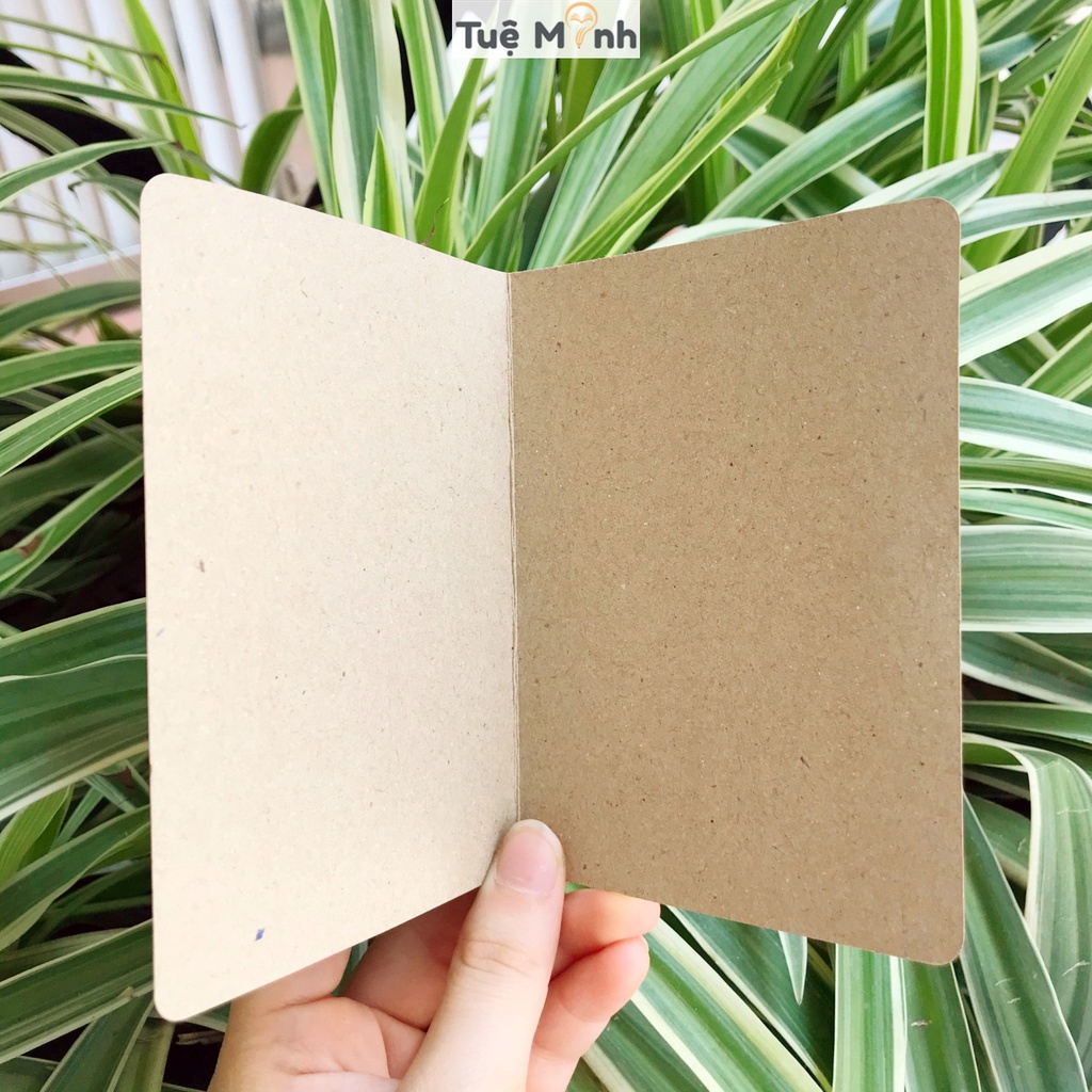 Thiệp giấy kraft Vintage hoa hướng dương/ hoa khô handmade tặng sinh nhật VPPTUEMINH, chúc mừng