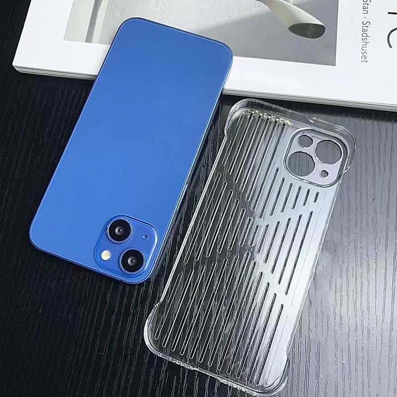 Ốp Điện Thoại Acrylic Cứng Trong Suốt Siêu Mỏng Tản Nhiệt Cho iPhone 13 12 11 Pro MAX XS MAX XR X 7 8 Plus