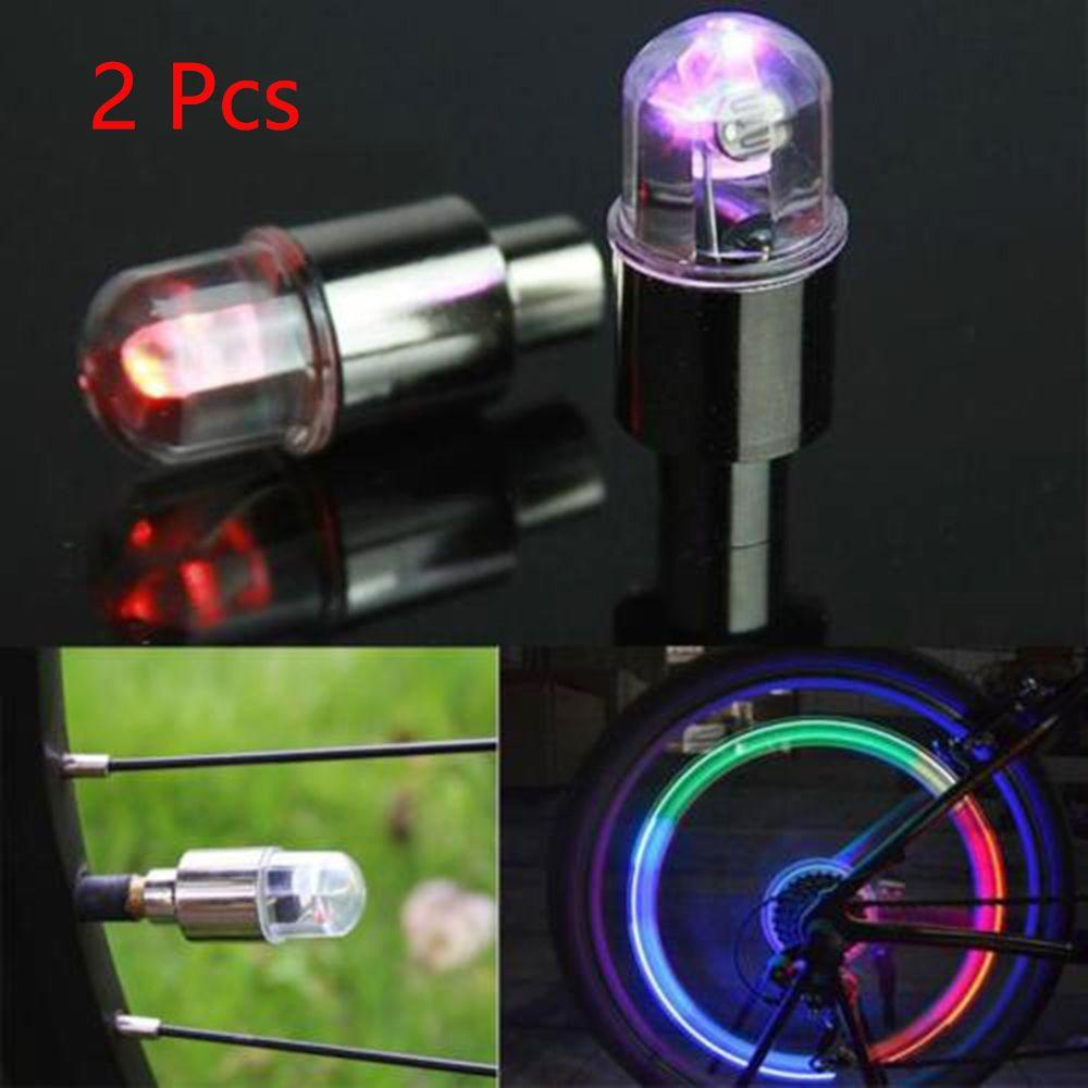 2 Đèn LED Nhiều Màu Gắn Vành Bánh Xe Đạp