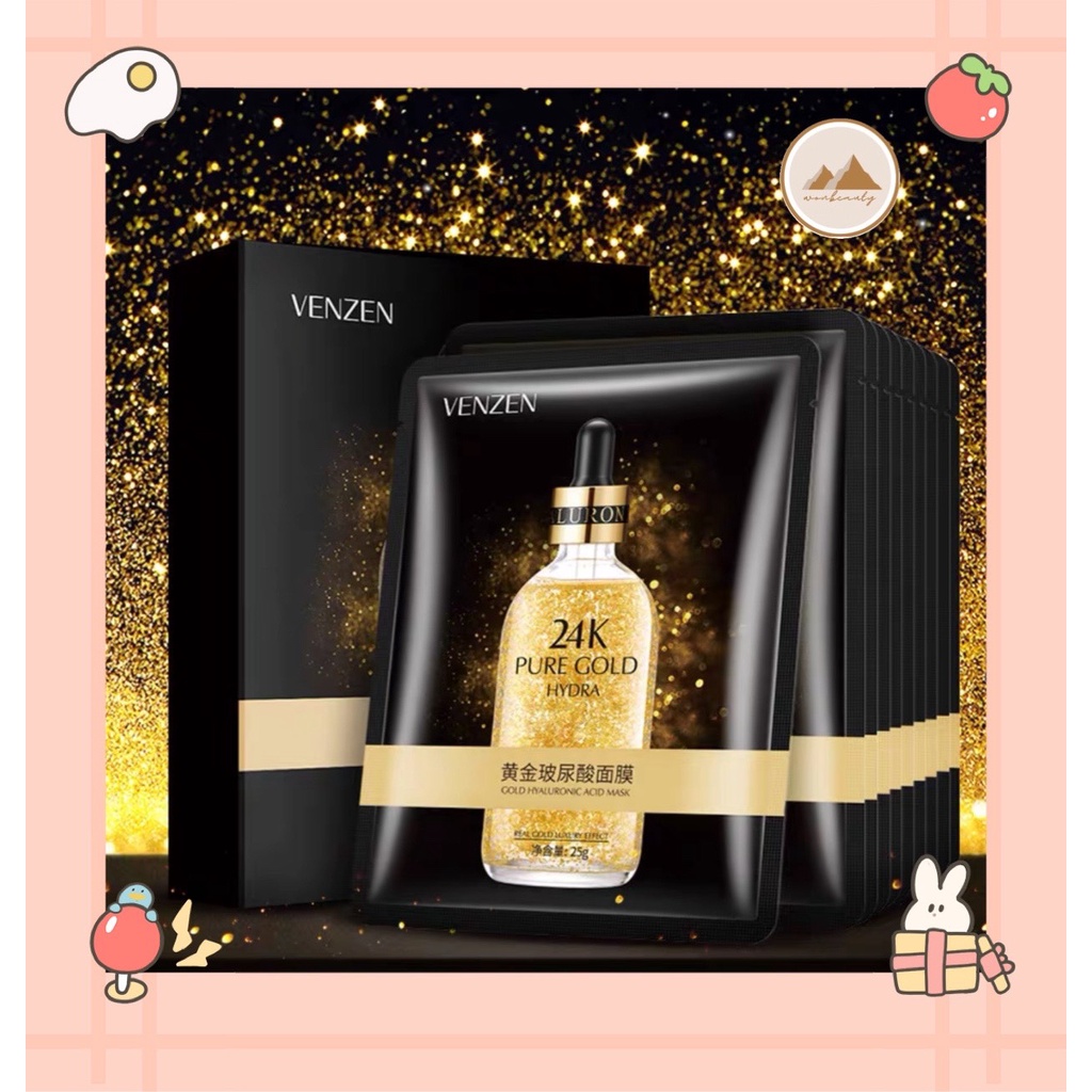 Mặt Nạ Vàng 24K - Mask Gold Collagen Cấp Ẩm Dưỡng Trắng Da WONBEAUTY