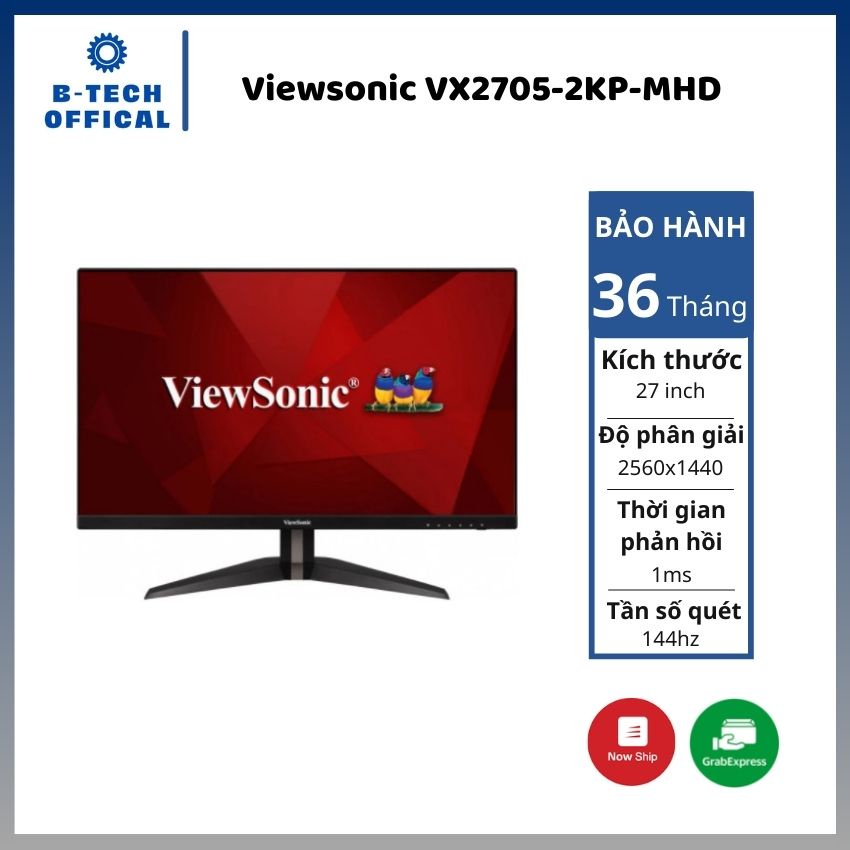 Màn hình Viewsonic VX2705-2KP-MHD/ 27 inch/ 2K/ IPS/ 144Hz/ 1ms/ 3 Yrs - Hàng chính hãng bảo hành 36 tháng