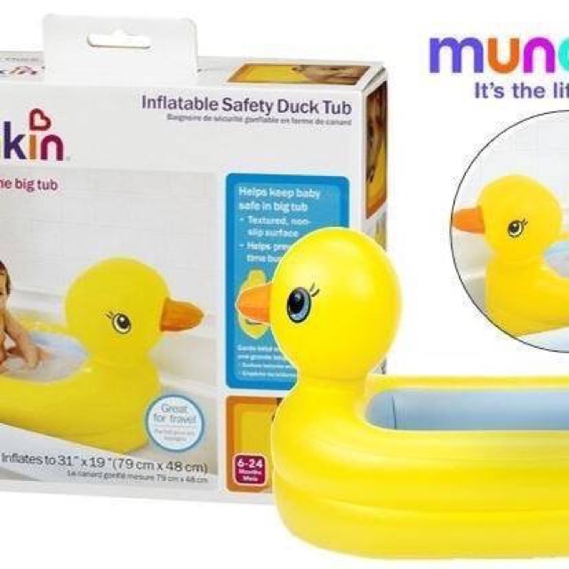 Chậu tắm phao vịt vàng có lắp cảm biến nhiệt cho bé sơ sinh đến 2 tuổi