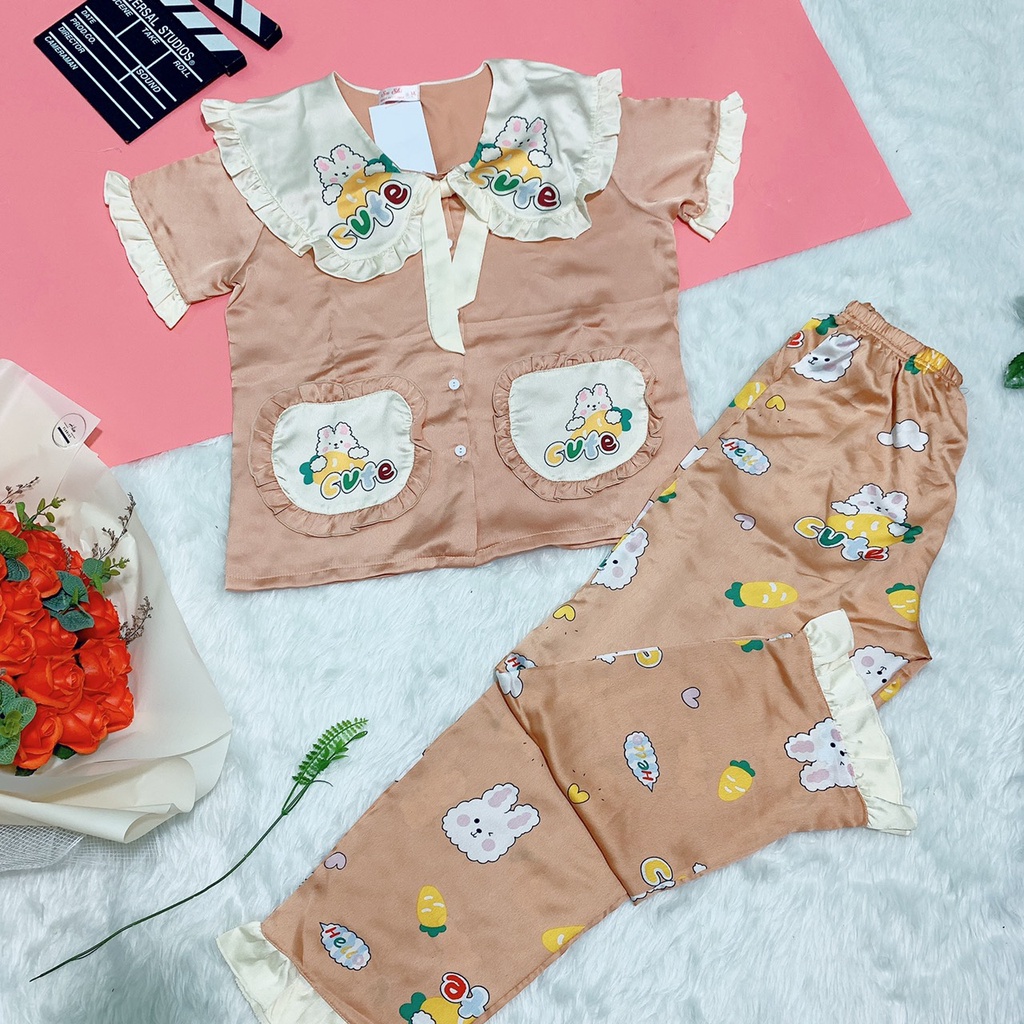 [ XẢ GIÁ RẺ ] Bộ Pijama Dài Chất Lụa Satin Sang Chảnh Cho Các Nàng - Hàng Đẹp | BigBuy360 - bigbuy360.vn
