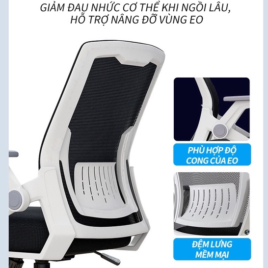 Ghế xoay công thái học có tựa lưng Ghế làm việc học tập tại nhà tại ký túc xá