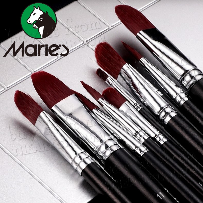 Cọ vẽ Marie's đầu Oval thân dài G1630 THEARTSHOP