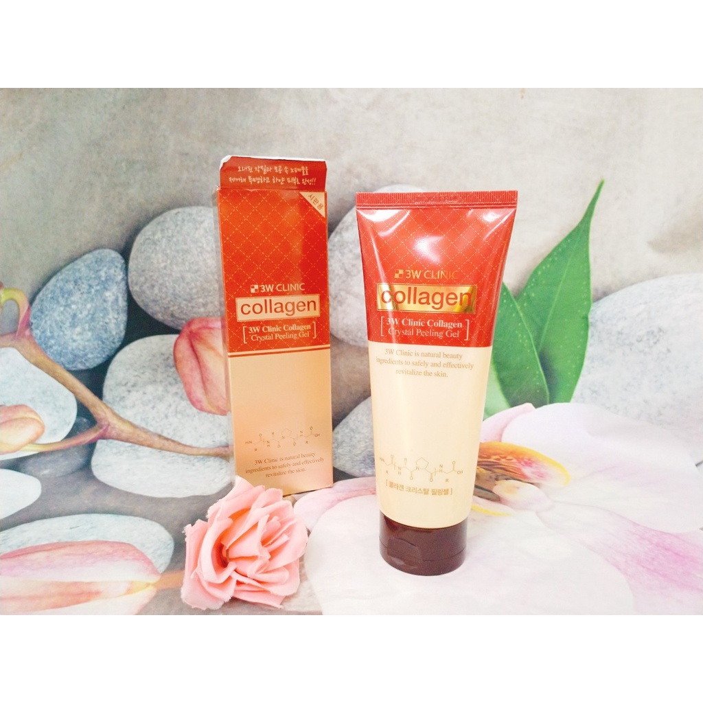Gel tẩy tế bào chết collagen 3W Clinic tẩy tế bào chết cho mặt chính hãng Hàn Quốc NPP Shoptido
