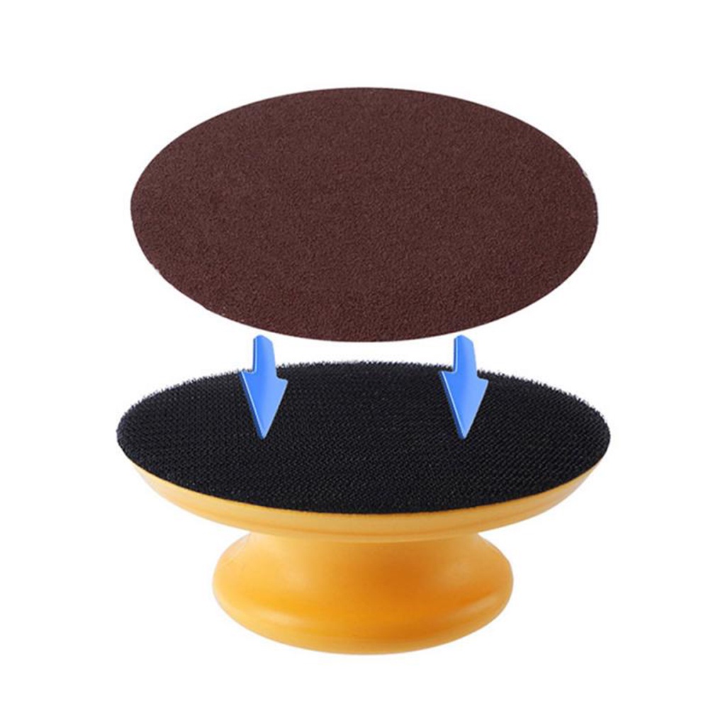 [Coco] Hand Sanding Block Sandpaper Holder Pad Hand Grinding Block Wood Polishing Tool Woodworking Tool A Type Round