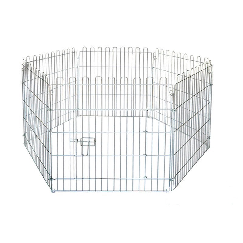 Bộ quây sắt 6 tấm 80x90cm màu vân đá cho chó mèo, Quây sắt gấp gọn sơn tĩnh điện