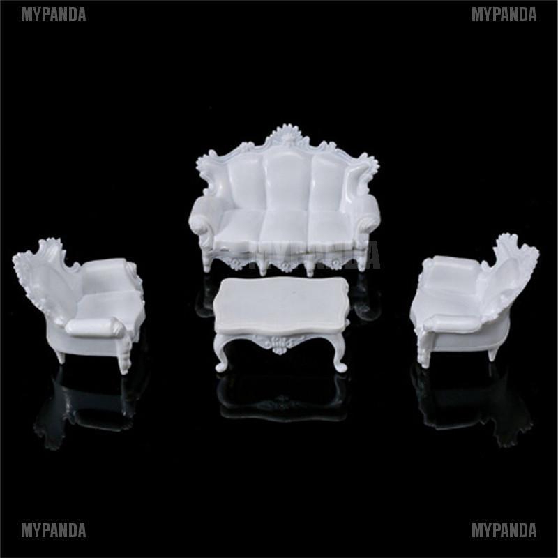 Bộ bàn ghế sofa tỷ lệ 1:25 dùng trang trí nhà búp bê